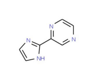 2-(1H-2-Imidazolyl)pyrazine (CAS 119165-68-3) - chemical structure image