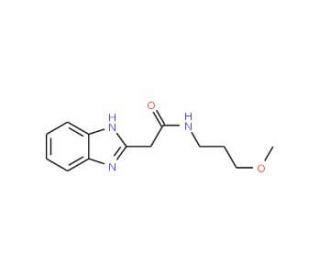 2-(1H-benzimidazol-2-yl)-N-(3-methoxypropyl)acetamide - chemical structure image