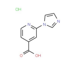 2-(1H-imidazol-1-yl)pyridine-4-carboxylic acid hydrochloride - chemical structure image