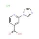2-(1H-imidazol-1-yl)pyridine-4-carboxylic acid hydrochloride - chemical structure image