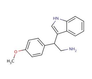 2-(1H-indol-3-yl)-2-(4-methoxyphenyl)ethanamine - chemical structure image