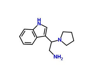 2-(1H-indol-3-yl)-2-pyrrolidin-1-ylethanamine - chemical structure image