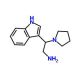 2-(1H-indol-3-yl)-2-pyrrolidin-1-ylethanamine - chemical structure image