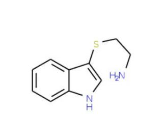 2-(1H-Indol-3-ylsulfanyl)-ethylamine (CAS 61021-52-1) - chemical structure image
