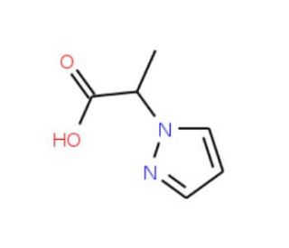 2-(1H-pyrazol-1-yl)propanoic acid (CAS 956722-93-3) - chemical structure image