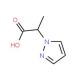 2-(1H-pyrazol-1-yl)propanoic acid (CAS 956722-93-3) - chemical structure image