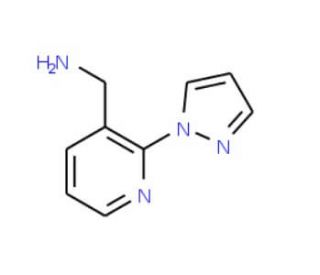 [2-(1H-pyrazol-1-yl)pyridin-3-yl]methylamine - chemical structure image