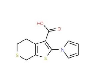 2-(1H-pyrrol-1-yl)-4,7-dihydro-5H-thieno[2,3-c]thiopyran-3-carboxylic acid - chemical structure image