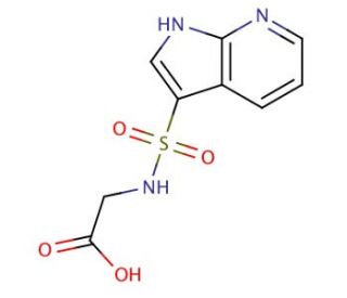 2-{1H-pyrrolo[2,3-b]pyridine-3-sulfonamido}acetic acid - chemical structure image