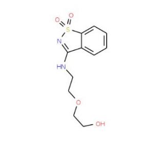 2-{2-[(1,1-dioxido-1,2-benzisothiazol-3-yl)amino]ethoxy}ethanol - chemical structure image
