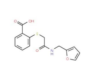 2-({2-[(2-furylmethyl)amino]-2-oxoethyl}thio)benzoic acid - chemical structure image
