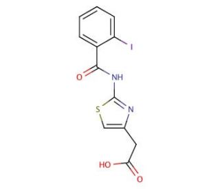 2-{2-[(2-iodobenzene)amido]-1,3-thiazol-4-yl}acetic acid - chemical structure image