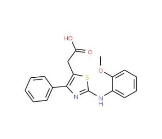 2-{2-[(2-methoxyphenyl)amino]-4-phenyl-1,3-thiazol-5-yl}acetic acid - chemical structure image