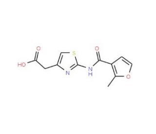 2-{2-[(2-methylfuran-3-)amido]-1,3-thiazol-4-yl}acetic acid - chemical structure image