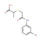 2-({2-[(3-bromophenyl)amino]-2-oxoethyl}thio)propanoic acid - chemical structure image