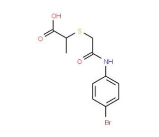 2-({2-[(4-bromophenyl)amino]-2-oxoethyl}thio)propanoic acid - chemical structure image