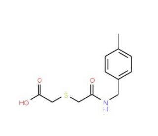2-({2-[(4-Methylbenzyl)amino]-2-oxoethyl}sulfanyl)acetic acid - chemical structure image