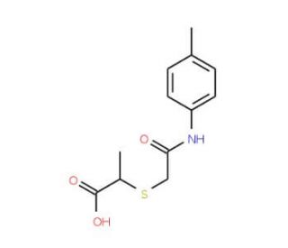2-({2-[(4-methylphenyl)amino]-2-oxoethyl}thio)propanoic acid - chemical structure image