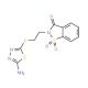 2-{2-[(5-amino-1,3,4-thiadiazol-2-yl)thio]ethyl}-1,2-benzisothiazol-3(2H)-one 1,1-dioxide - chemical structure image