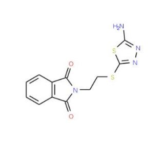 2-{2-[(5-amino-1,3,4-thiadiazol-2-yl)thio]ethyl}-1H-isoindole-1,3(2H)-dione - chemical structure image