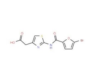 2-{2-[(5-bromofuran-2-)amido]-1,3-thiazol-4-yl}acetic acid - chemical structure image