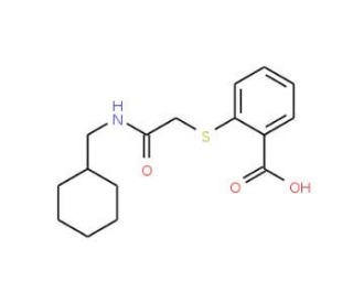2-({2-[(cyclohexylmethyl)amino]-2-oxoethyl}thio)benzoic acid - chemical structure image