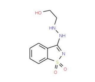 2-[2-(1,1-dioxido-1,2-benzisothiazol-3-yl)hydrazino]ethanol - chemical structure image