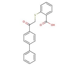 2-{[2-(1,1&prime;-biphenyl-4-yl)-2-oxoethyl]thio}benzoic acid - chemical structure image