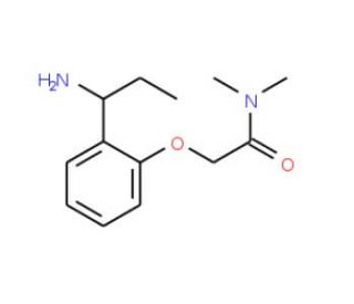 2-[2-(1-aminopropyl)phenoxy]-N,N-dimethylacetamide - chemical structure image