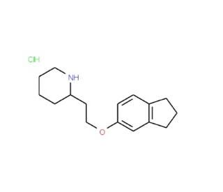 2-[2-(2,3-Dihydro-1H-inden-5-yloxy)ethyl]-piperidine hydrochloride - chemical structure image