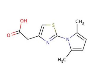 2-[2-(2,5-dimethyl-1H-pyrrol-1-yl)-1,3-thiazol-4-yl]acetic acid - chemical structure image