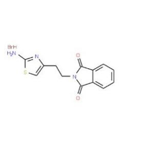 2-[2-(2-Amino-1,3-thiazol-4-yl)ethyl]-1H-isoindole-1,3(2H)-dione hydrobromide - chemical structure image