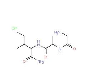 2-[2-(2-Amino-acetylamino)-propionylamino]-3-methyl-pentanoic acid amide hydrochloride - chemical structure image