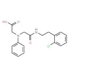 [(2-{[2-(2-Chlorophenyl)ethyl]amino}-2-oxoethyl)-(phenyl)amino]acetic acid - chemical structure image