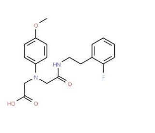 [(2-{[2-(2-Fluorophenyl)ethyl]amino}-2-oxoethyl)-(4-methoxyphenyl)amino]acetic acid - chemical structure image