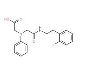 [(2-{[2-(2-Fluorophenyl)ethyl]amino}-2-oxoethyl)-(phenyl)amino]acetic acid - chemical structure image