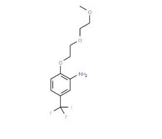 2-[2-(2-Methoxyethoxy)ethoxy]-5-(trifluoromethyl)-phenylamine - chemical structure image