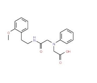 [(2-{[2-(2-Methoxyphenyl)ethyl]amino}-2-oxoethyl)-(phenyl)amino]acetic acid - chemical structure image
