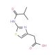 2-[2-(2-methylpropanamido)-1,3-thiazol-4-yl]acetic acid - chemical structure image