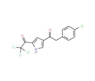 2,2,2-Trichloro-1-{4-[2-(4-chlorophenyl)acetyl]-1H-pyrrol-2-yl}-1-ethanone - chemical structure image