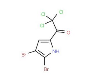 2,2,2-Trichloro-1-(4,5-dibromo-1H-pyrrol-2-yl)-1-ethanone (CAS 50371-52-3) - chemical structure image
