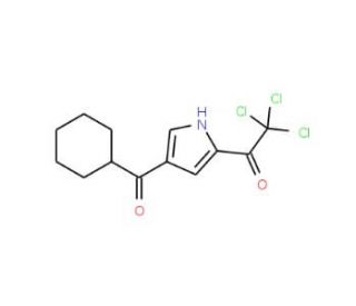2,2,2-Trichloro-1-[4-(cyclohexylcarbonyl)-1H-pyrrol-2-yl]-1-ethanone - chemical structure image