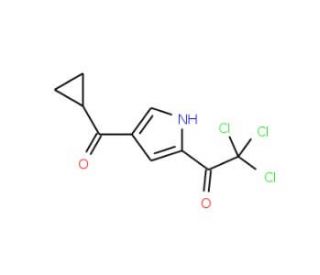 2,2,2-Trichloro-1-[4-(cyclopropylcarbonyl)-1H-pyrrol-2-yl]-1-ethanone - chemical structure image