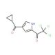 2,2,2-Trichloro-1-[4-(cyclopropylcarbonyl)-1H-pyrrol-2-yl]-1-ethanone - chemical structure image