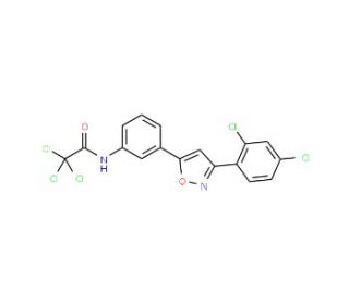 2,2,2-Trichloro-N-{3-[3-(2,4-dichlorophenyl)isoxazol-5-yl]phenyl}acetamide - chemical structure image