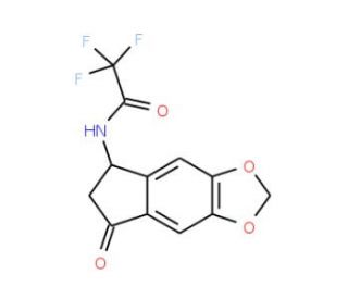 2,2,2-Trifluoro-N-(7-oxo-6,7-dihydro-5H-indeno-[5,6-d][1,3]dioxol-5-yl)acetamide (CAS 138621-69-9) - chemical structure image