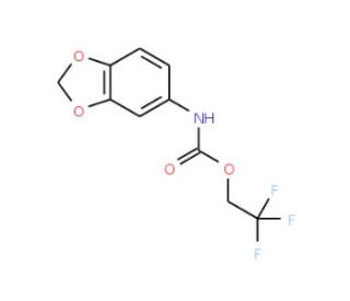 2,2,2-trifluoroethyl 1,3-benzodioxol-5-ylcarbamate - chemical structure image