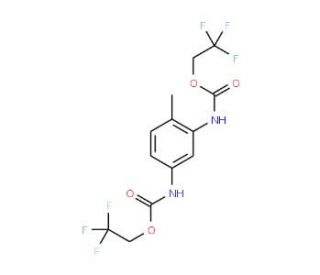 2,2,2-trifluoroethyl 2-methyl-5-{[(2,2,2-trifluoroethoxy)carbonyl]amino}phenylcarbamate - chemical structure image