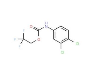 2,2,2-trifluoroethyl 3,4-dichlorophenylcarbamate (CAS 1736-43-2) - chemical structure image