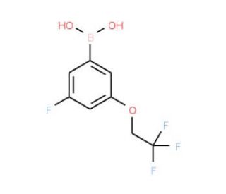 (2,2,2-Trifluoroethyl) (3-borono-5-fluorophenyl)ether (CAS 850589-55-8) - chemical structure image